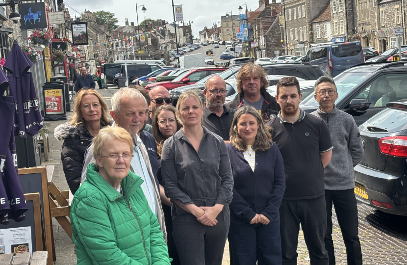 Cllr Romaine with residents in Chipping Sodbury