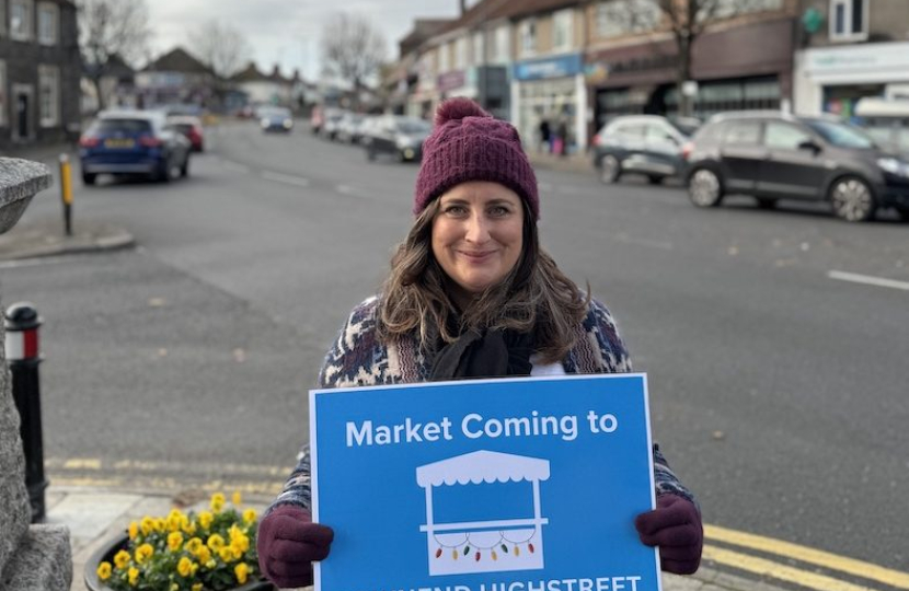 Cllr Liz Brennan on Downend High Street