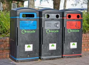 recycling bins